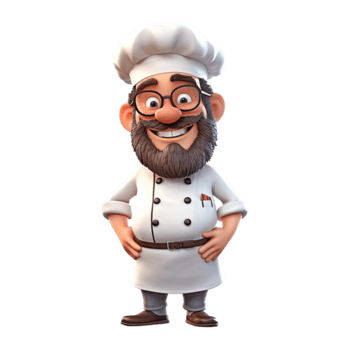 Cocinero preparando platos