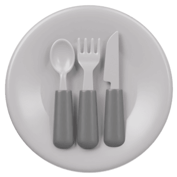 Plato con cubiertos