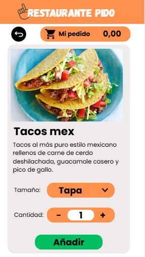 Pedir comida con pido